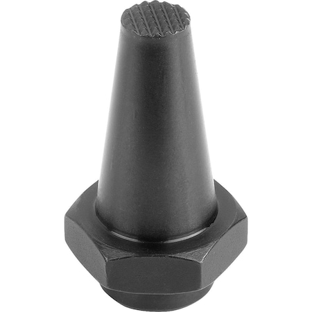 Rest Pad W Spigot, Form:C Serrated, Internal Thread D=M16, H=30, Sw=41, Carbon Steel